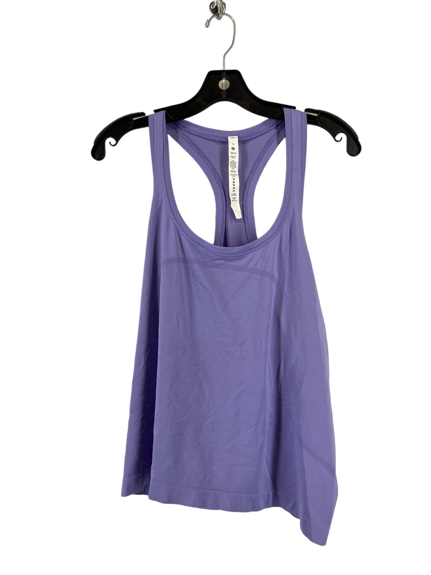 Purple Athletic Tank Top Lululemon, Size 14