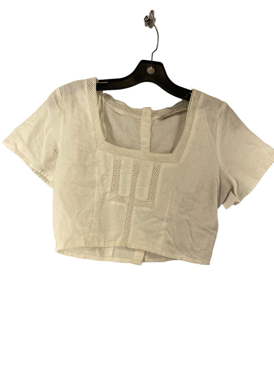 White Top Short Sleeve Zara Basic, Size S