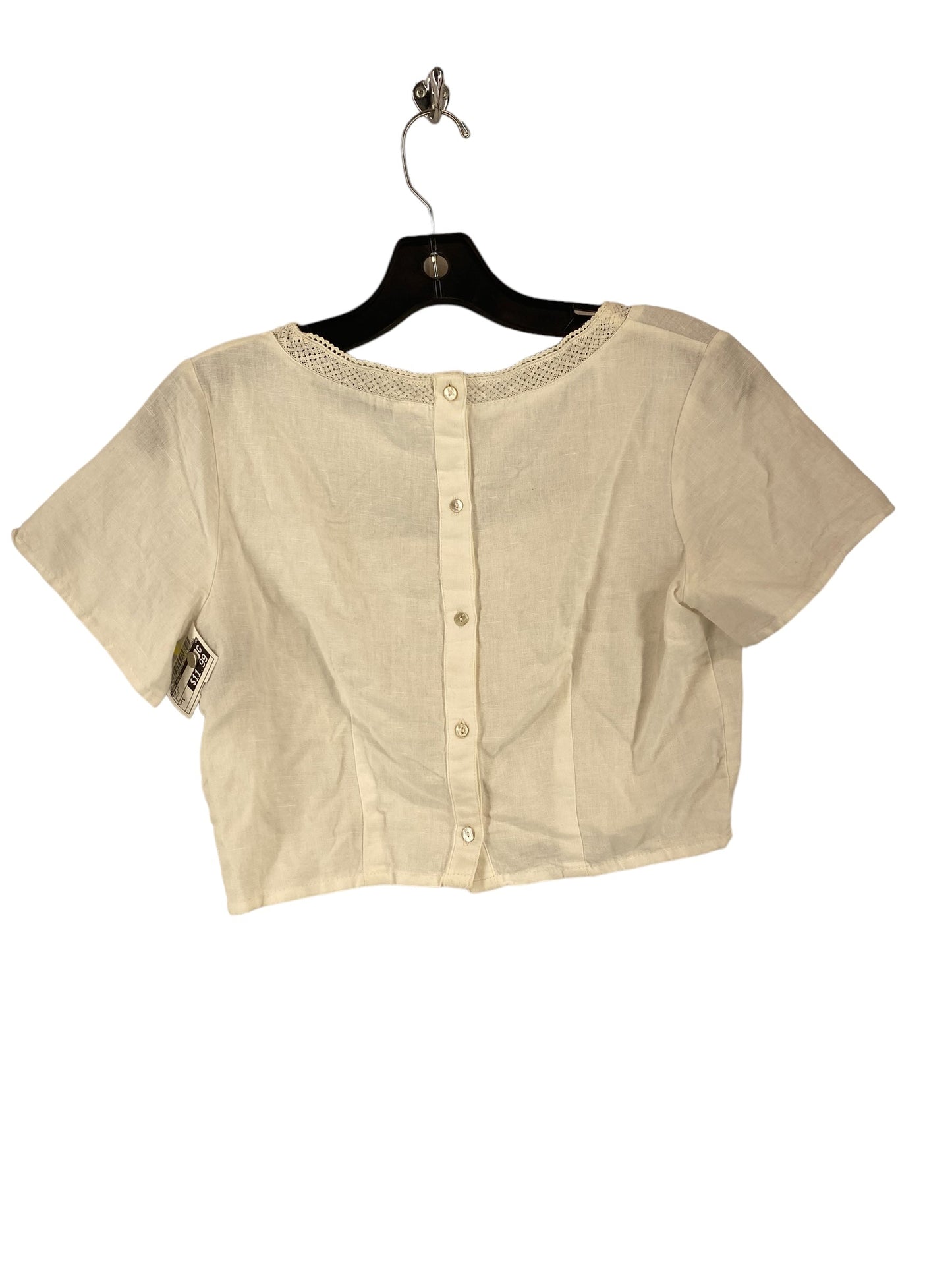 White Top Short Sleeve Zara Basic, Size S