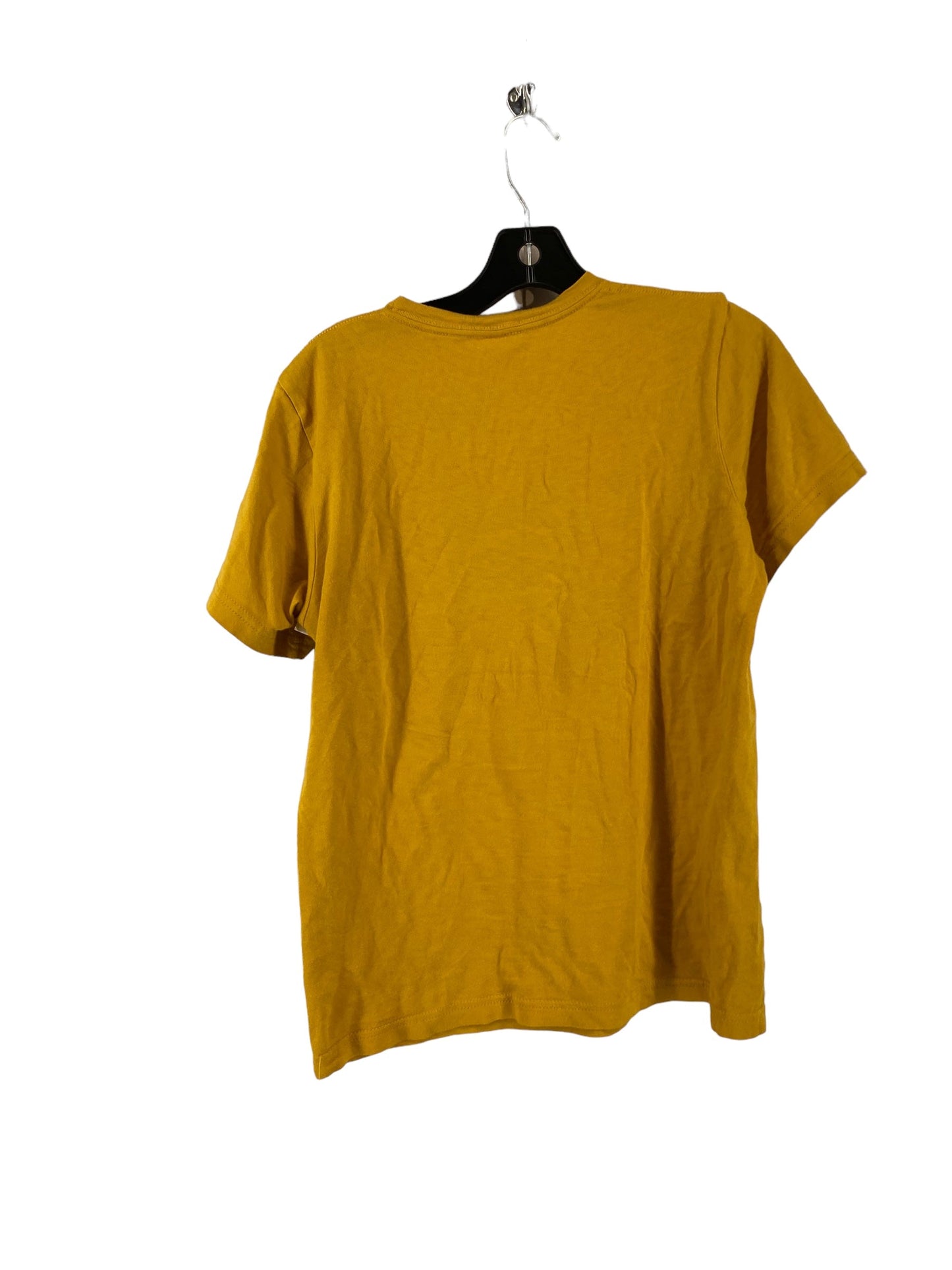 Yellow Top Short Sleeve Clothes Mentor, Size S