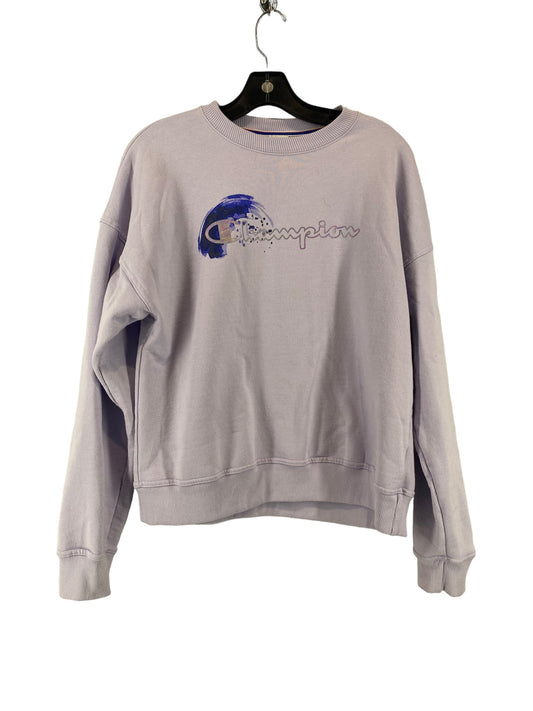 Purple Athletic Top Long Sleeve Crewneck Champion, Size M