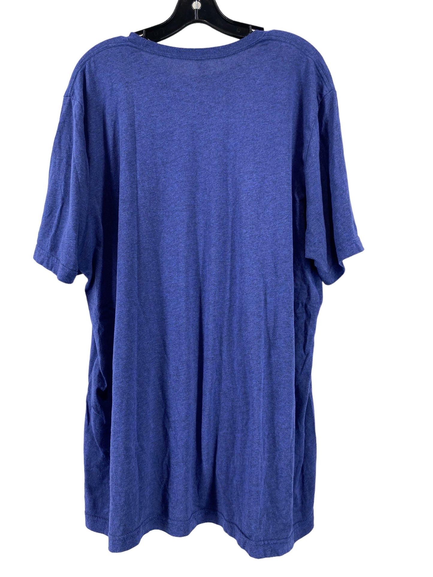 Blue Top Short Sleeve Basic Clothes Mentor, Size 3x