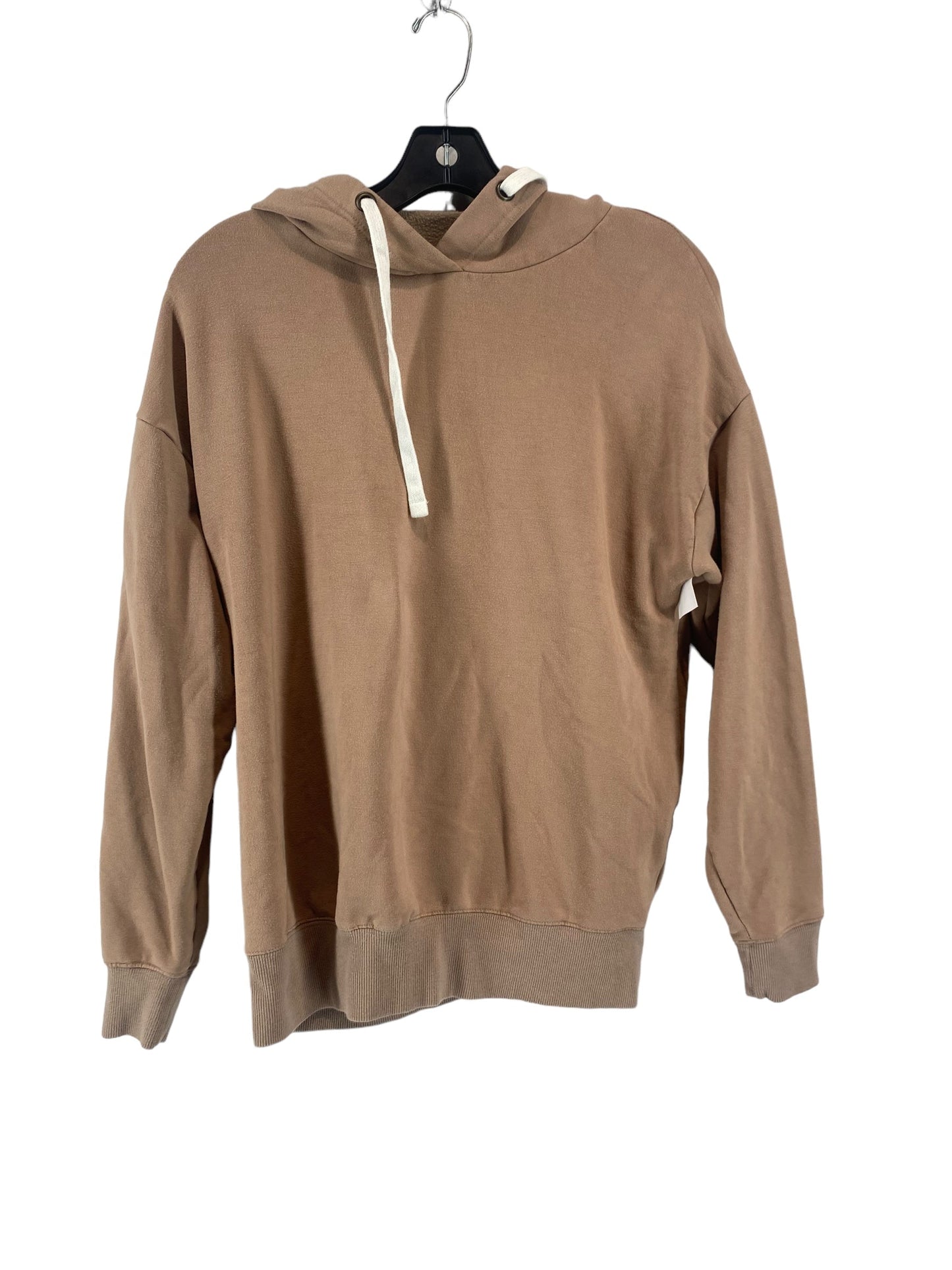 Tan Athletic Top Long Sleeve Hoodie Buffalo David Bitton, Size S