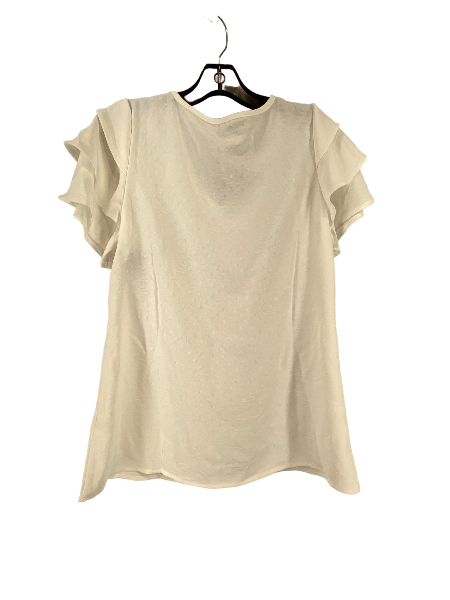 White Top Short Sleeve Clothes Mentor, Size S