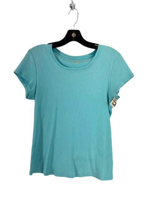 Top Short Sleeve Basic By Banana Republic In Teal, Size: M