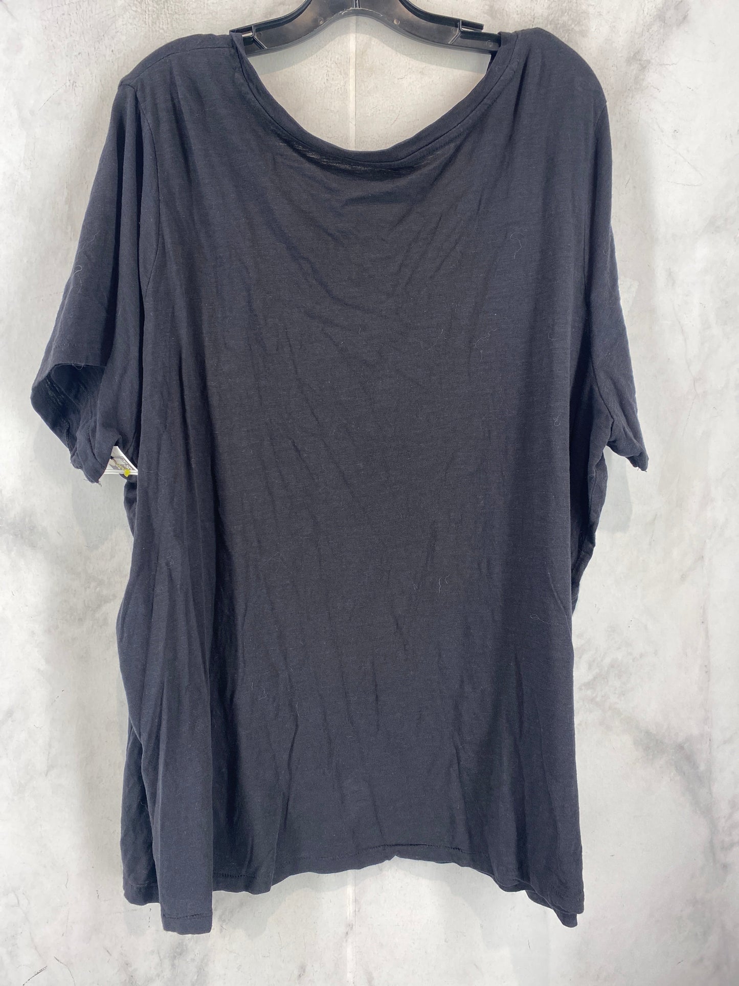 Top Short Sleeve Basic By Sonoma In Black, Size: 3x