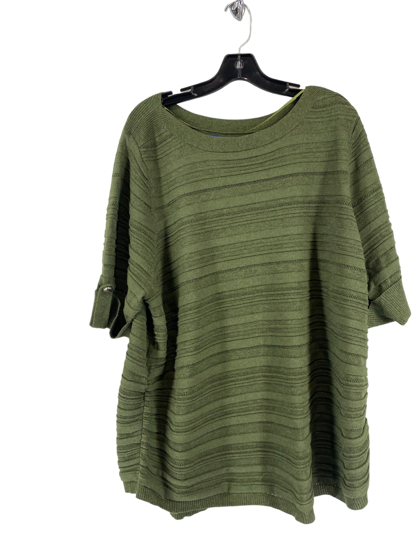 Sweater Short Sleeve By Apt 9 In Green, Size: 2x