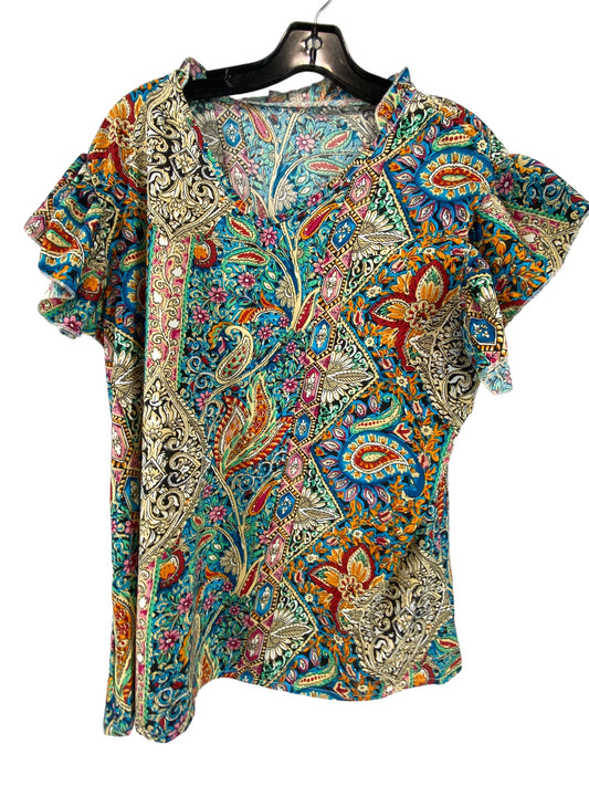 Top Short Sleeve By Clothes Mentor In Multi-colored, Size: 2x