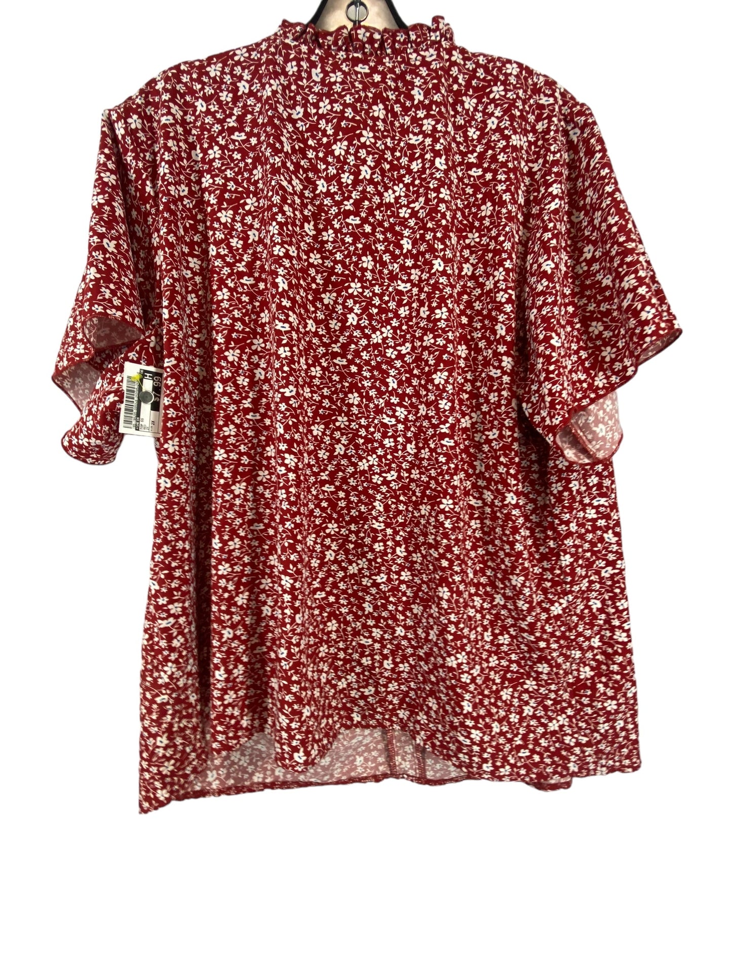 Top Short Sleeve By Shein In Red, Size: 2x