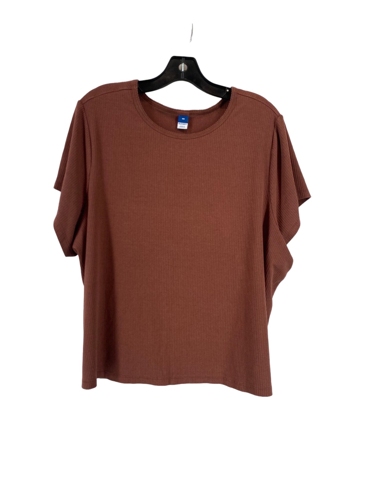 Top Short Sleeve By Old Navy In Brown, Size: 4x