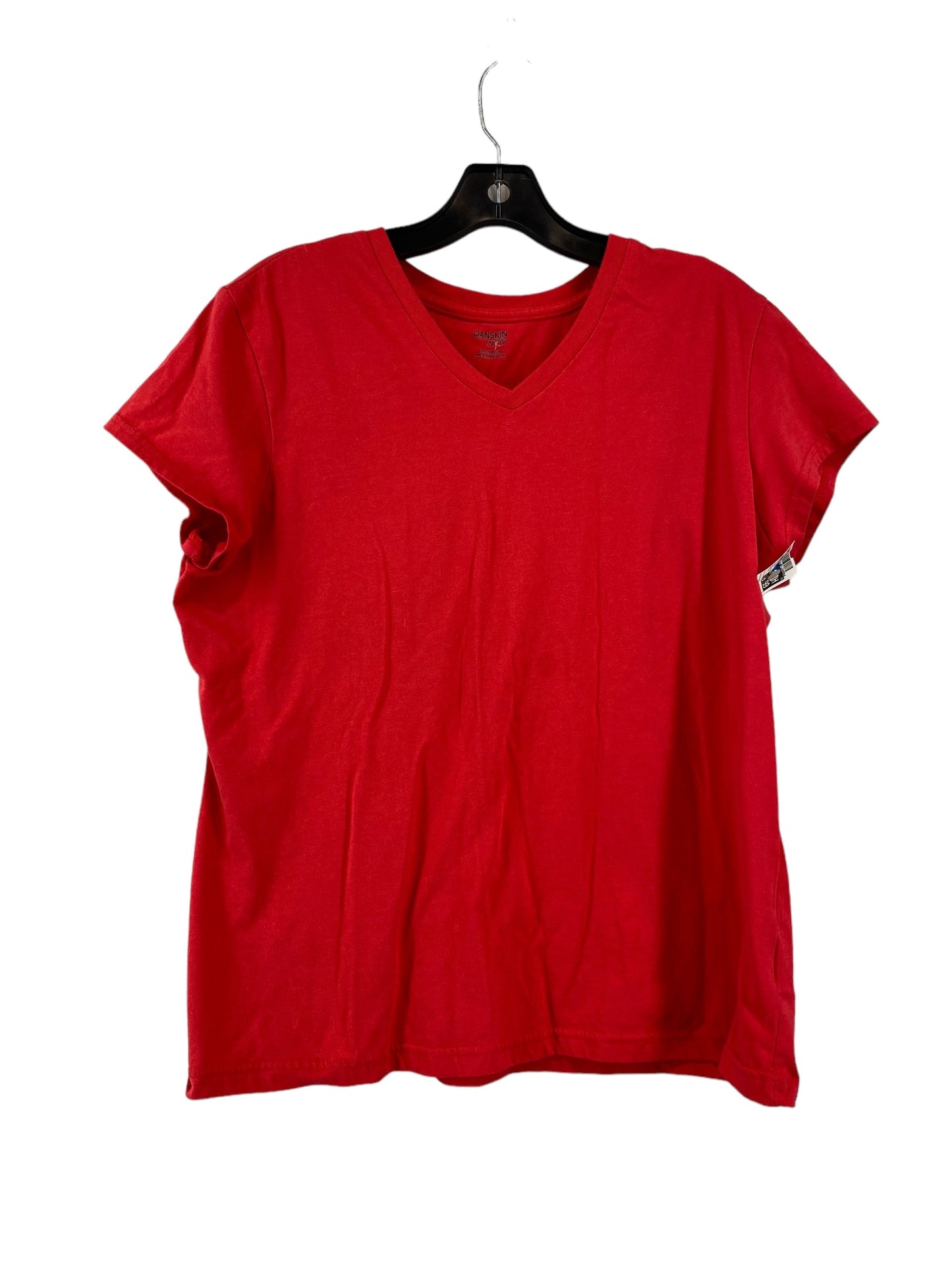 Athletic Top Short Sleeve By Danskin In Red, Size: 2x