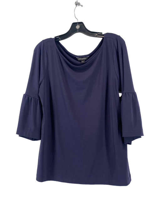 Top 3/4 Sleeve By Banana Republic In Black, Size: L