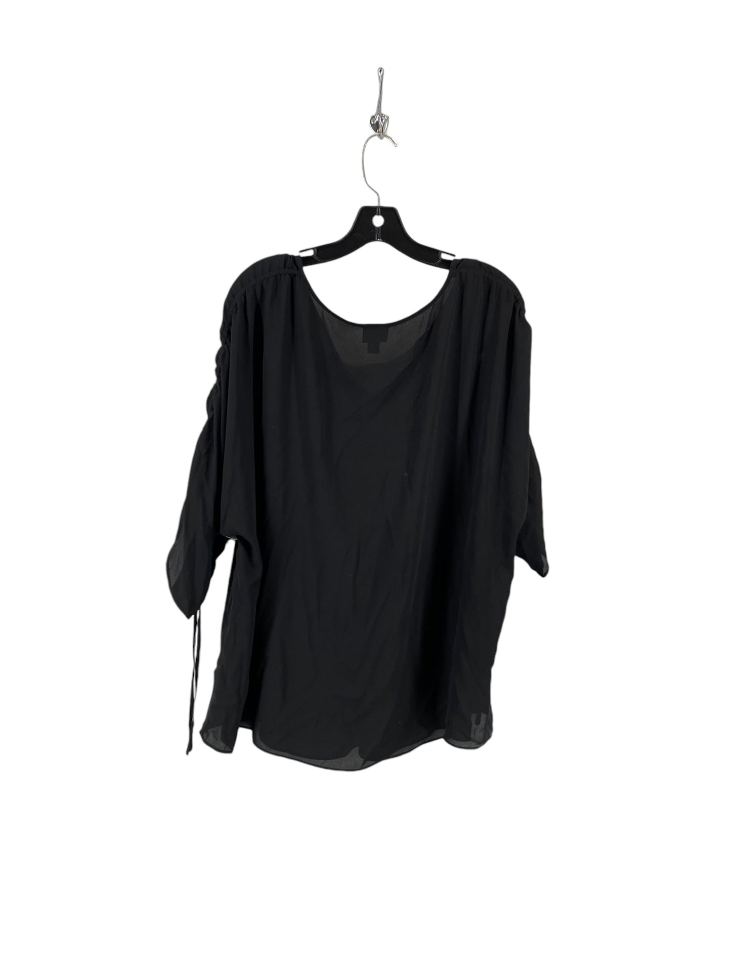 Top 3/4 Sleeve By Worthington In Black, Size: 3x