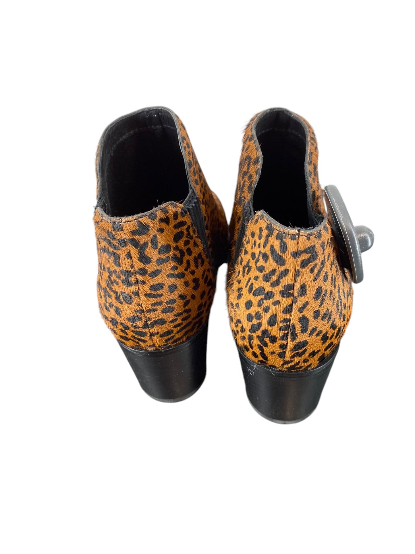 Boots Ankle Heels By Sanctuary In Animal Print, Size: 7