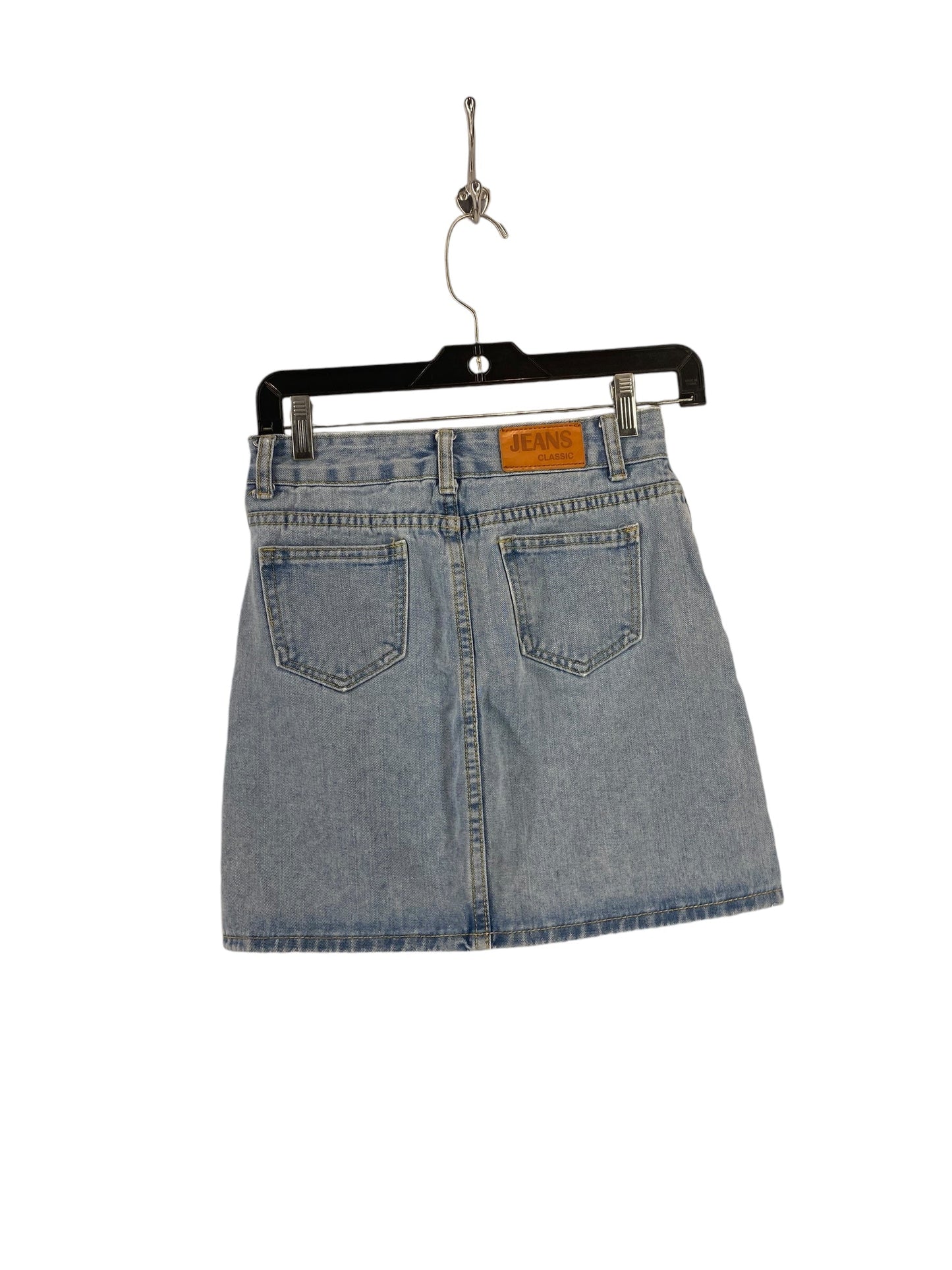 Skirt Mini & Short By Clothes Mentor In Blue Denim, Size: S