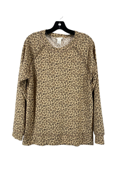 Top Long Sleeve By Caslon In Animal Print, Size: M