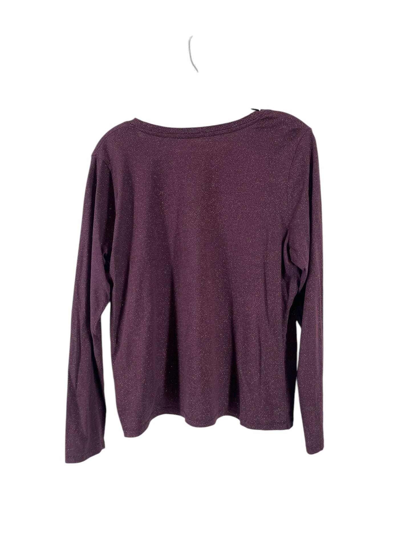 Top Long Sleeve By Sonoma In Purple, Size: L