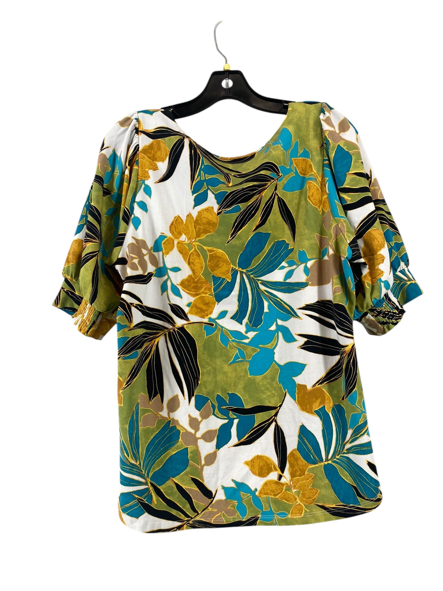 Top Short Sleeve By Chicos In Tropical Print, Size: 2