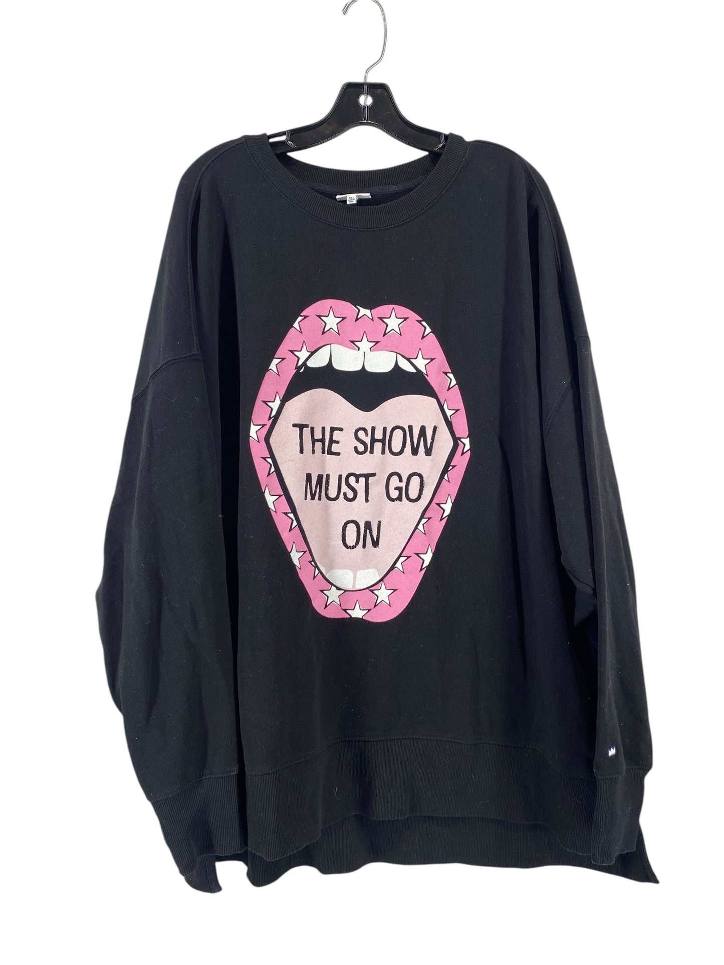 Sweatshirt Crewneck By Crown And Ivy In Black, Size: 2x