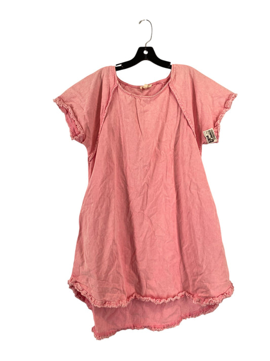 Dress Casual Short By Umgee In Pink Denim, Size: Xl