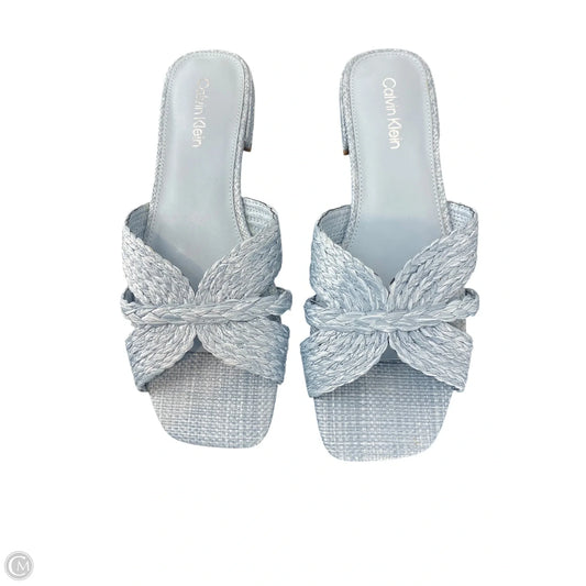 Sandals Flats By Calvin Klein In Blue, Size: 9