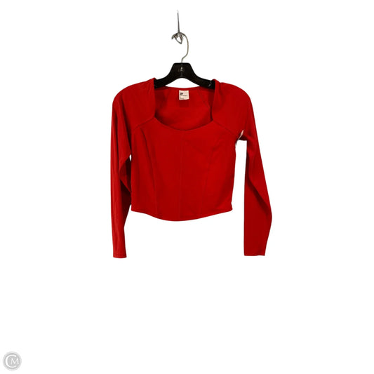 Athletic Top Long Sleeve Crewneck By All In Motion In Red, Size: Xs