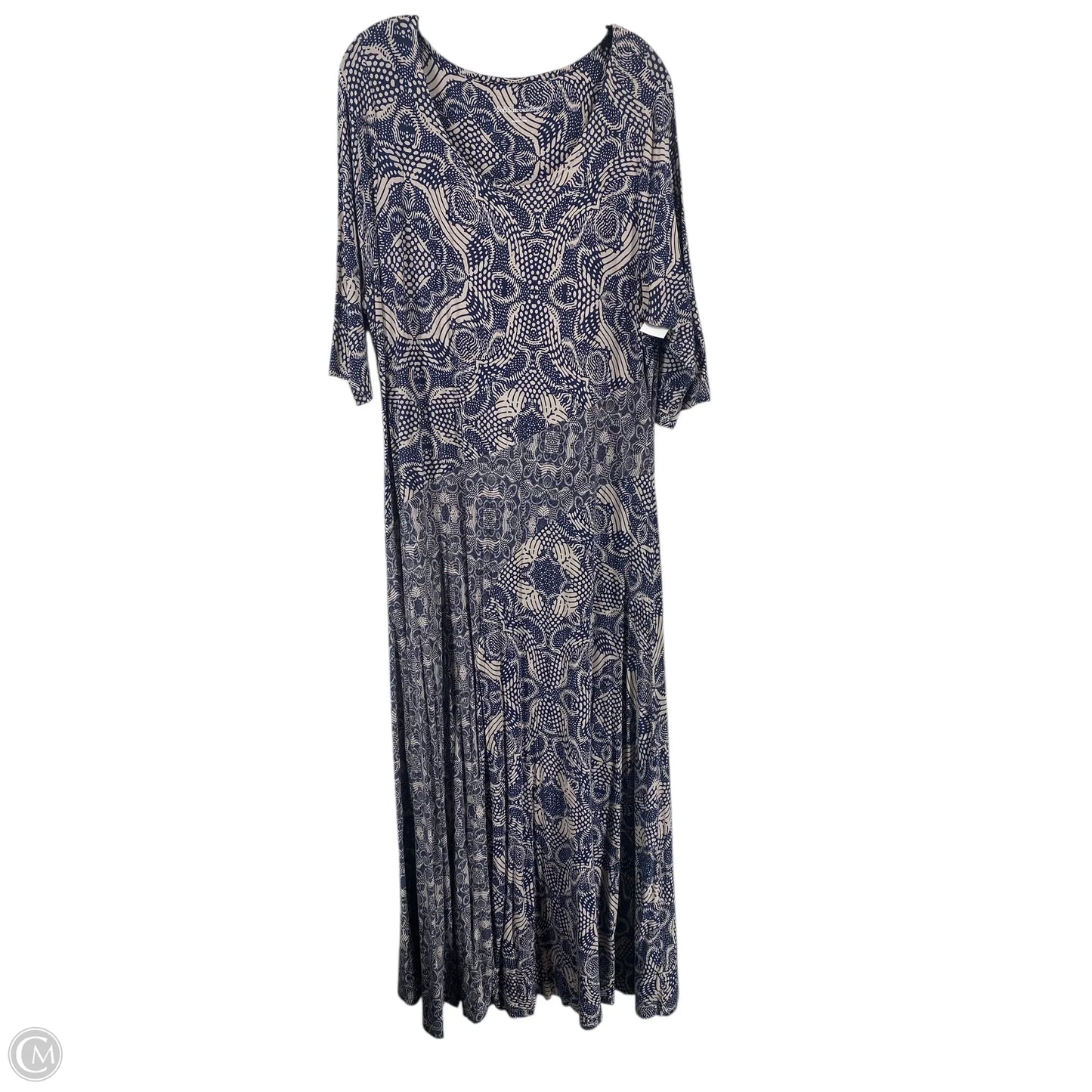 Dress Casual Maxi By Soft Surroundings In Blue & Tan, Size: 1x