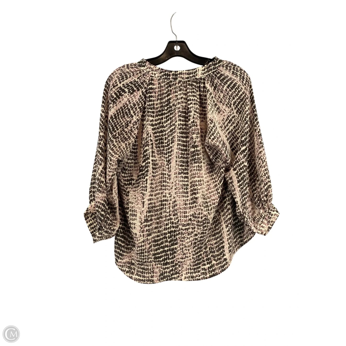 Top Long Sleeve By Peyton Jensen In Cream & Grey, Size: Xs