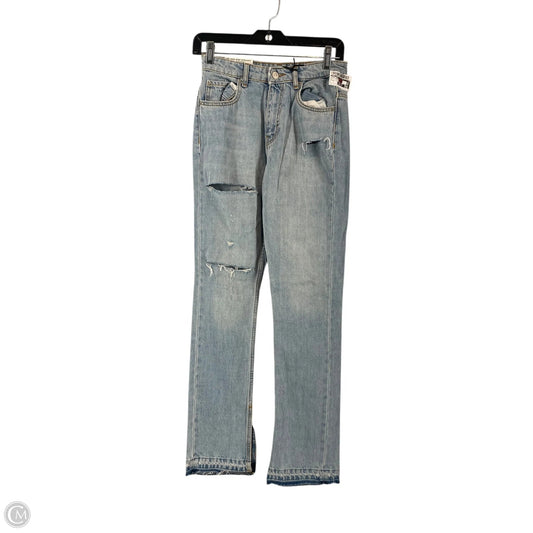 Jeans Straight By Zara Women In Blue Denim, Size: 2