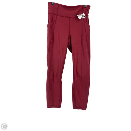 Athletic Leggings By Lululemon In Red, Size: 6