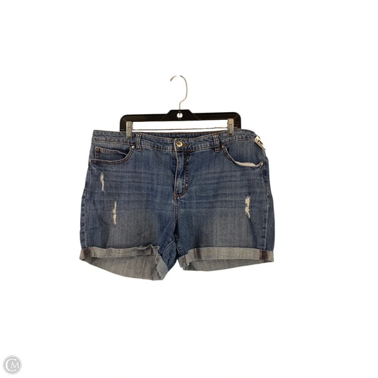 Shorts By Jennifer Lopez In Blue Red & White, Size: 18