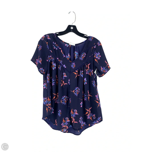Top Short Sleeve By Sienna Sky In Floral Print, Size: S