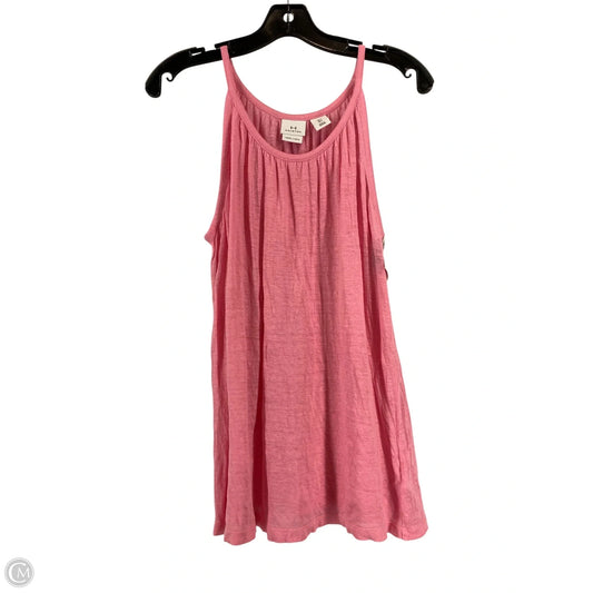 Top Sleeveless Designer By Halston In Pink, Size: L