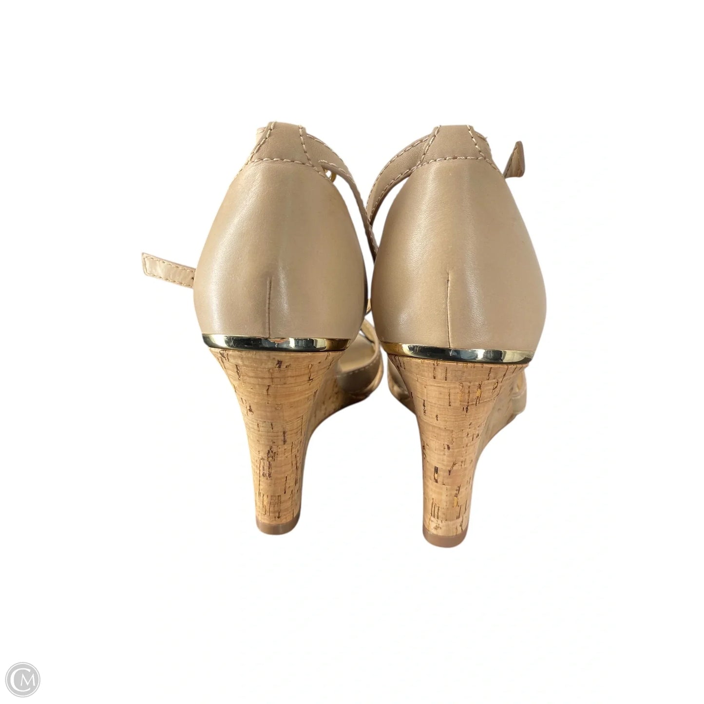 Shoes Heels Wedge By Nine West In Tan, Size: 12