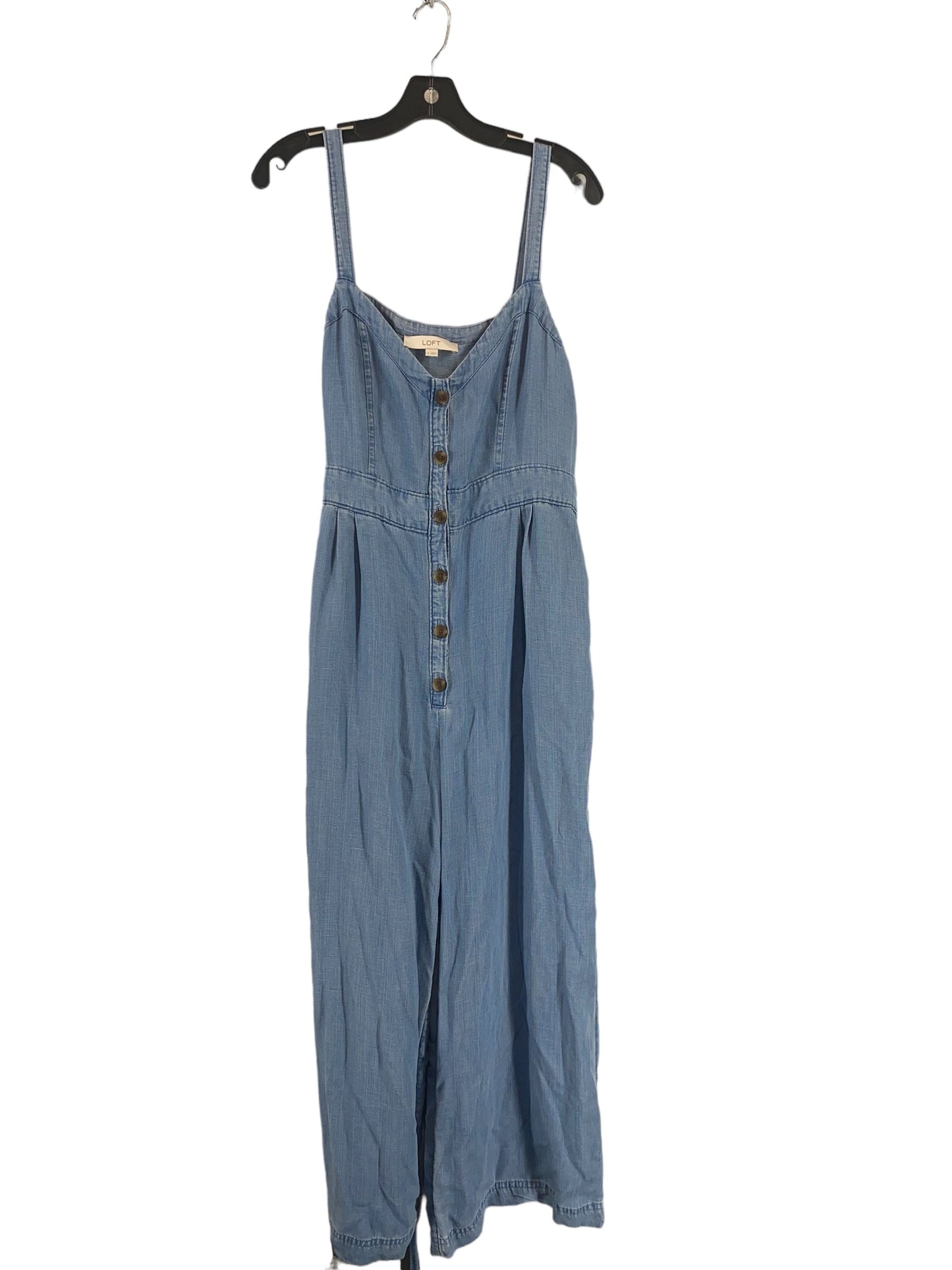 Blue Denim Jumpsuit Loft, Size 12