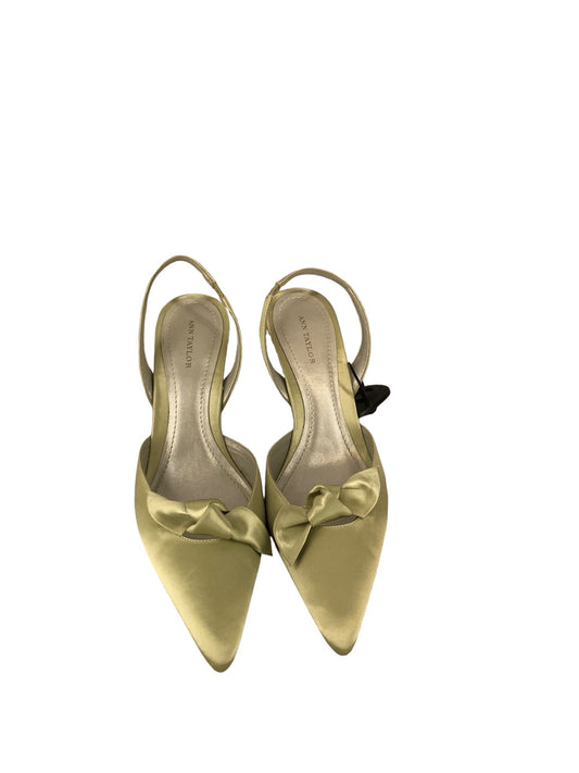 Green Shoes Heels Stiletto Ann Taylor, Size 7.5