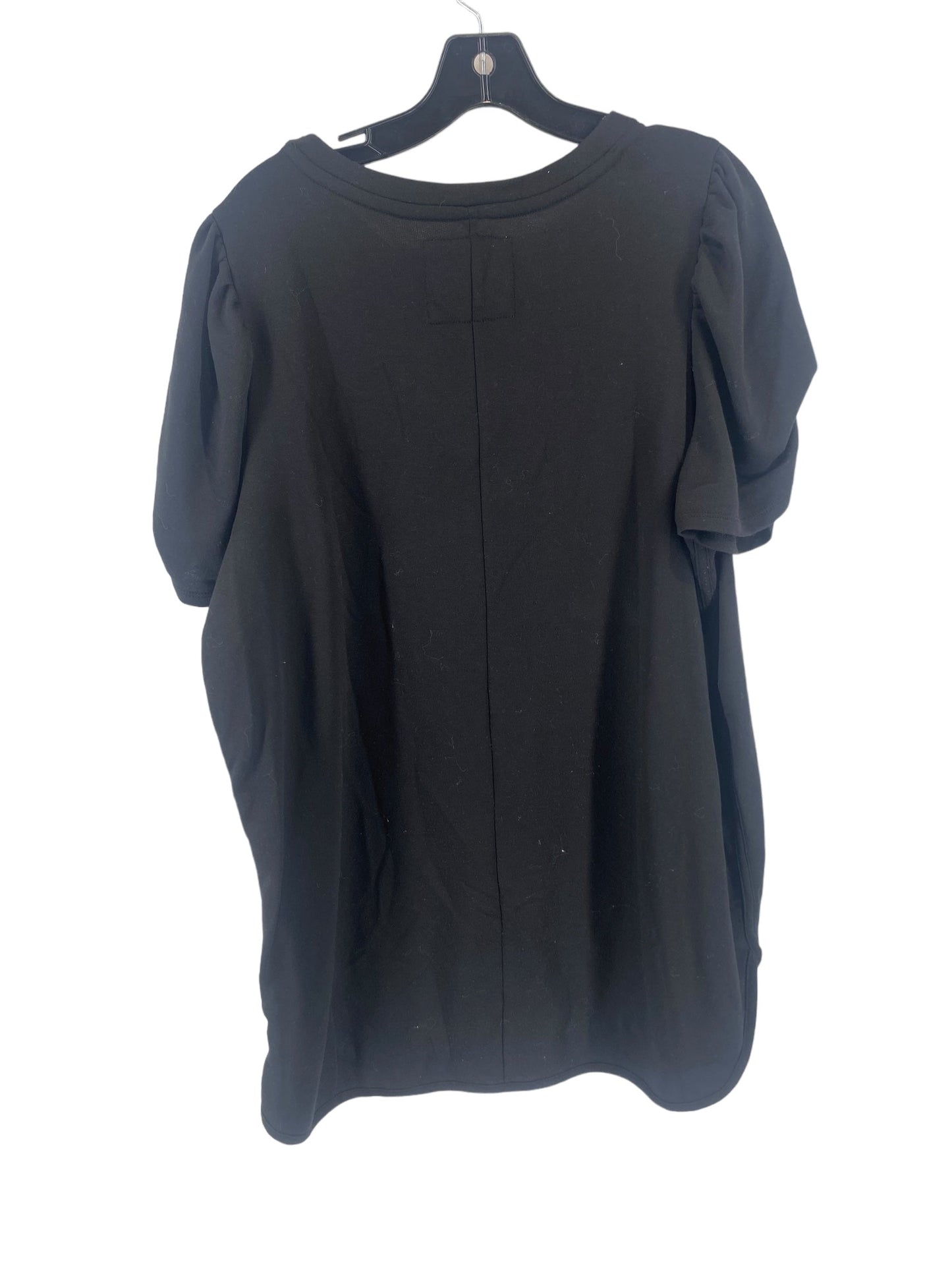 Black Top Short Sleeve Cupio, Size 1x