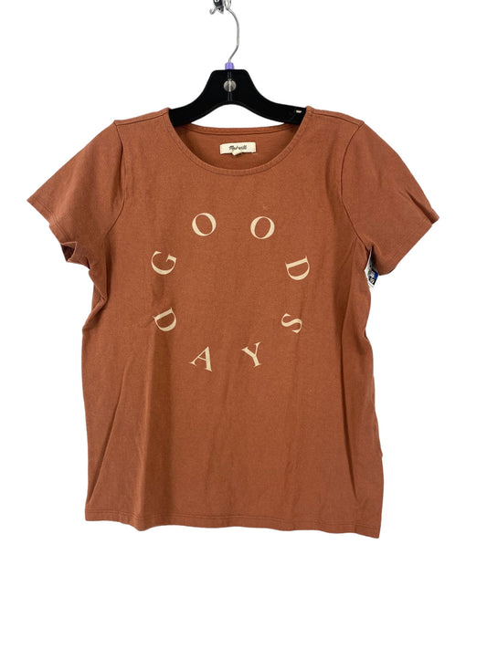 Brown Top Short Sleeve Madewell, Size Xxs