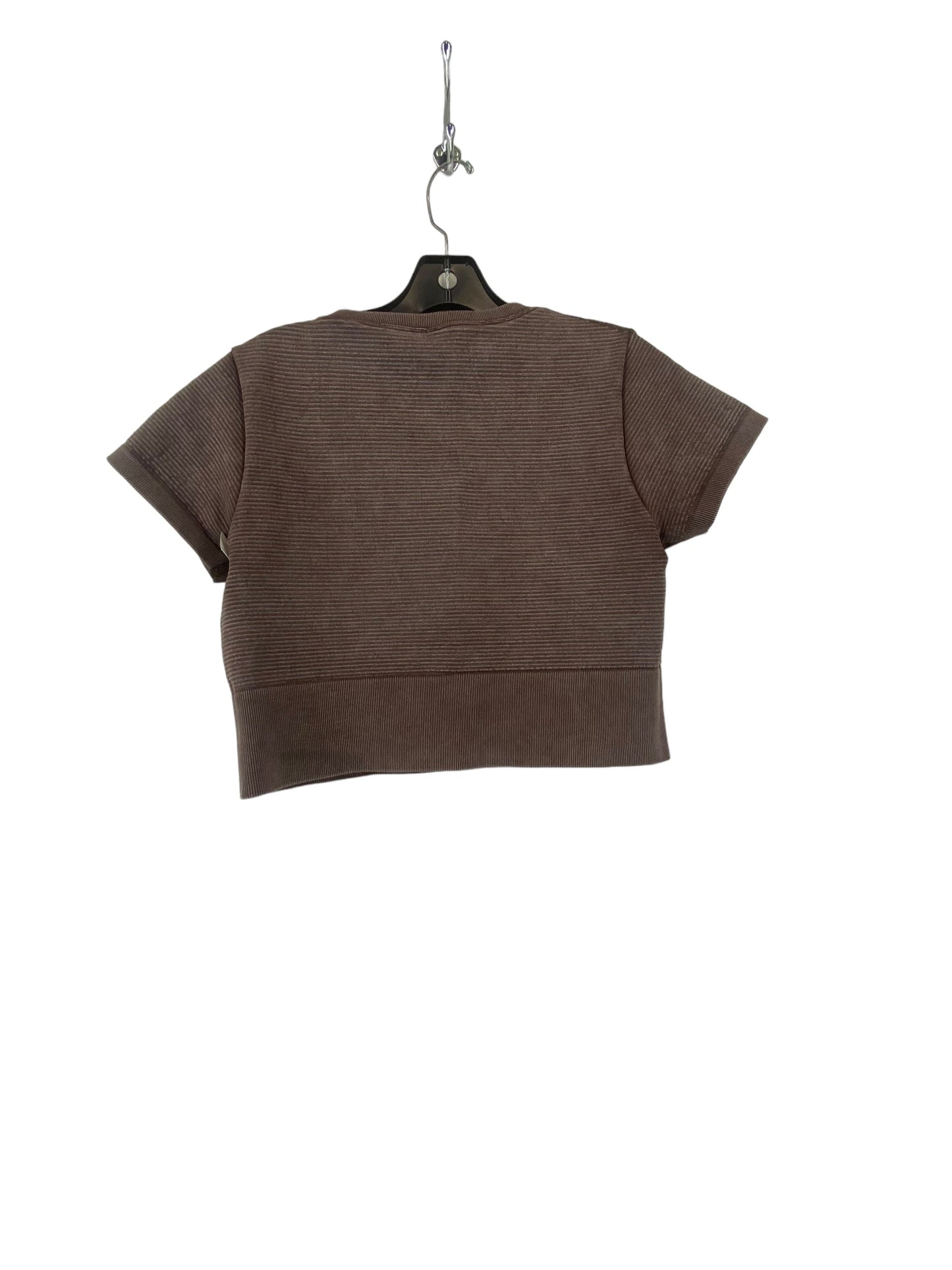 Brown Top Short Sleeve Aerie, Size L