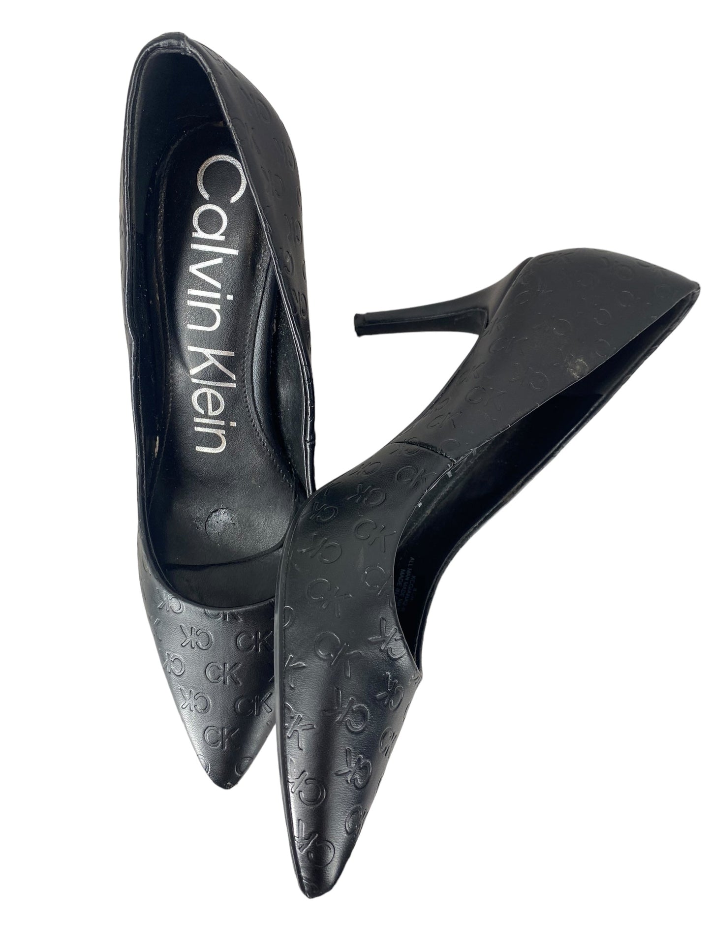 Black Shoes Heels Stiletto Calvin Klein, Size 8.5