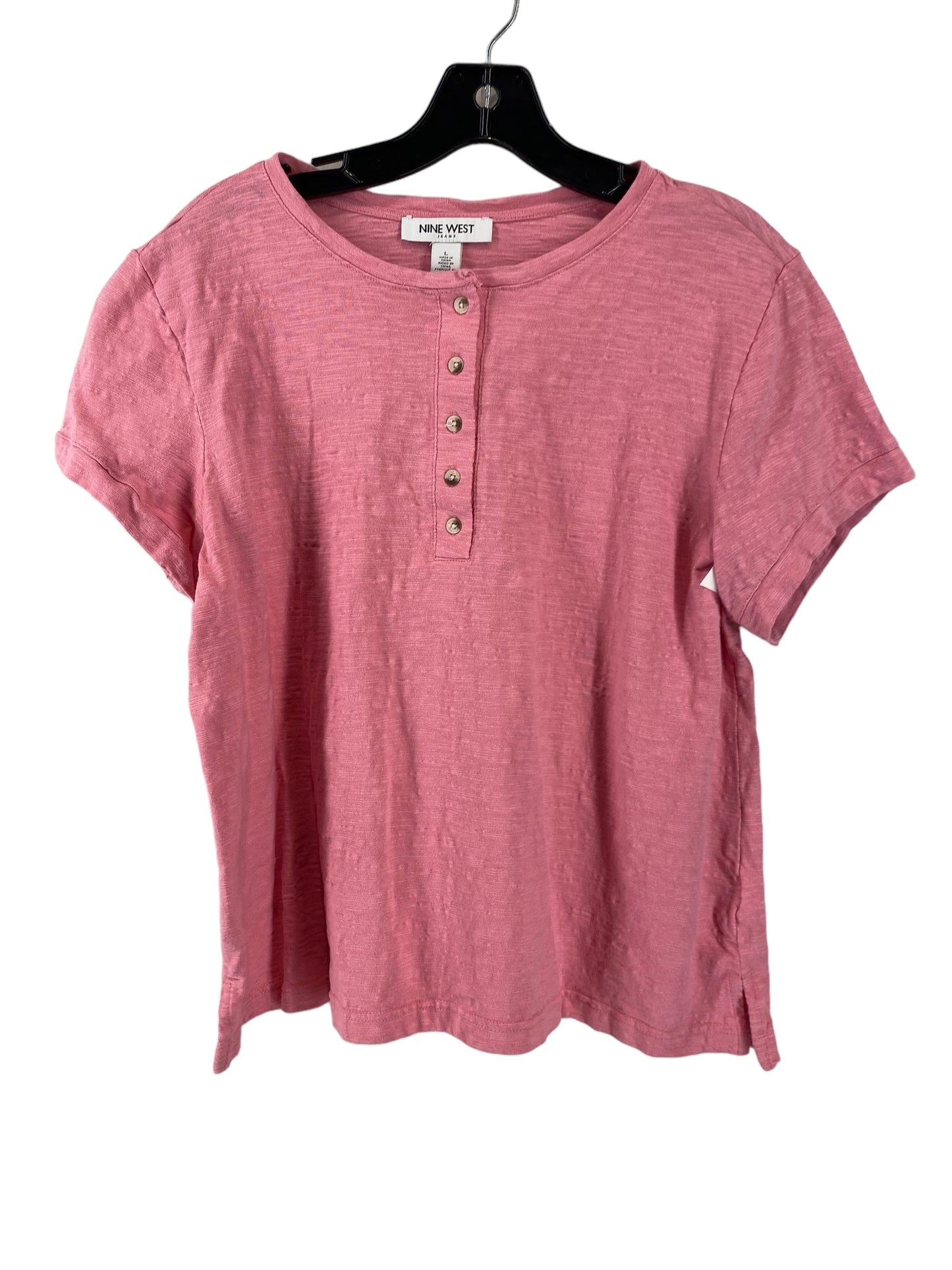 Pink Top Short Sleeve Nine West, Size L