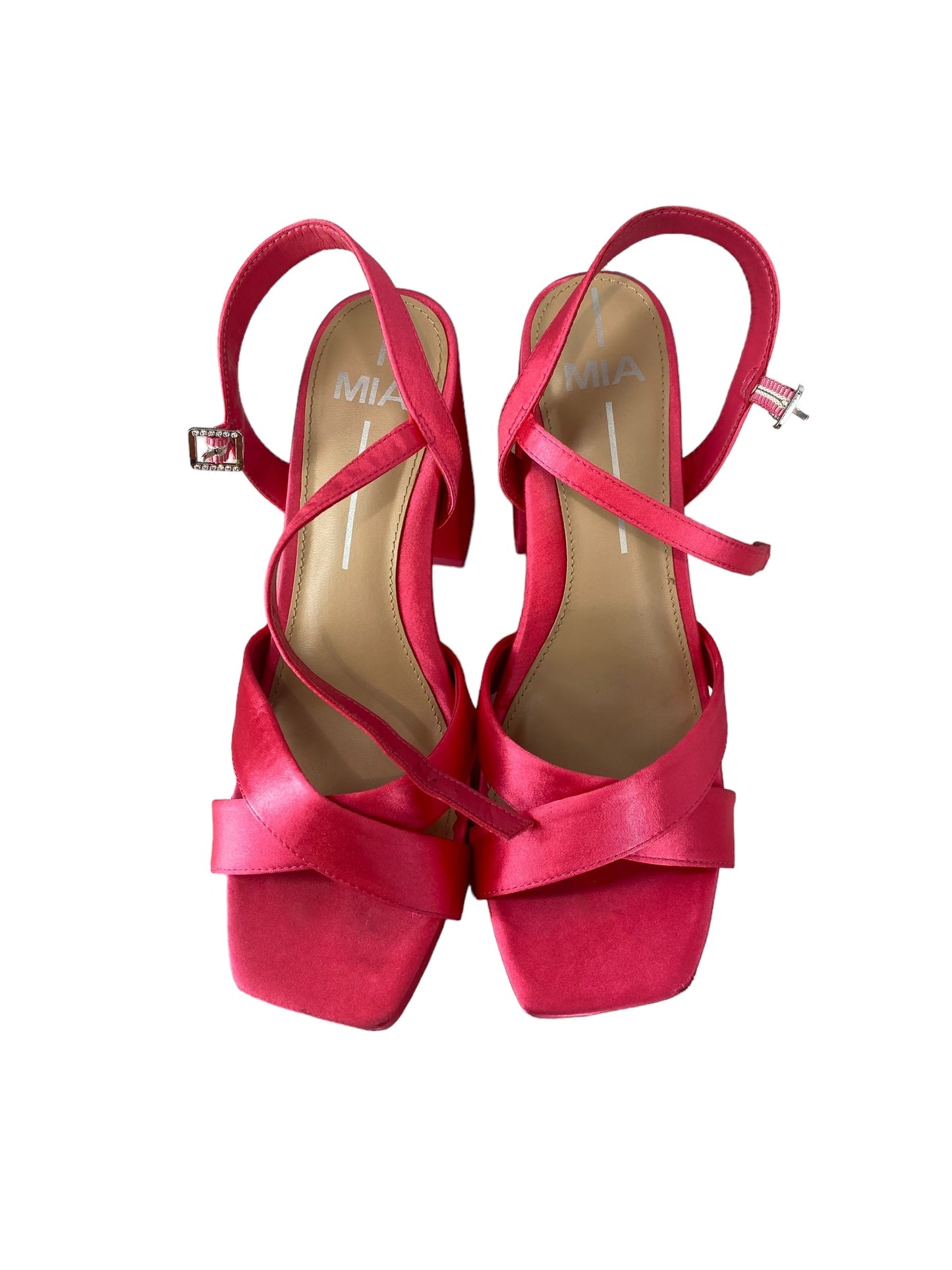 Pink Shoes Heels Block Mia, Size 8.5