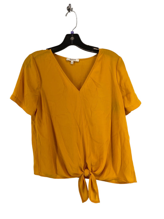 Yellow Top Short Sleeve Madewell, Size Xs