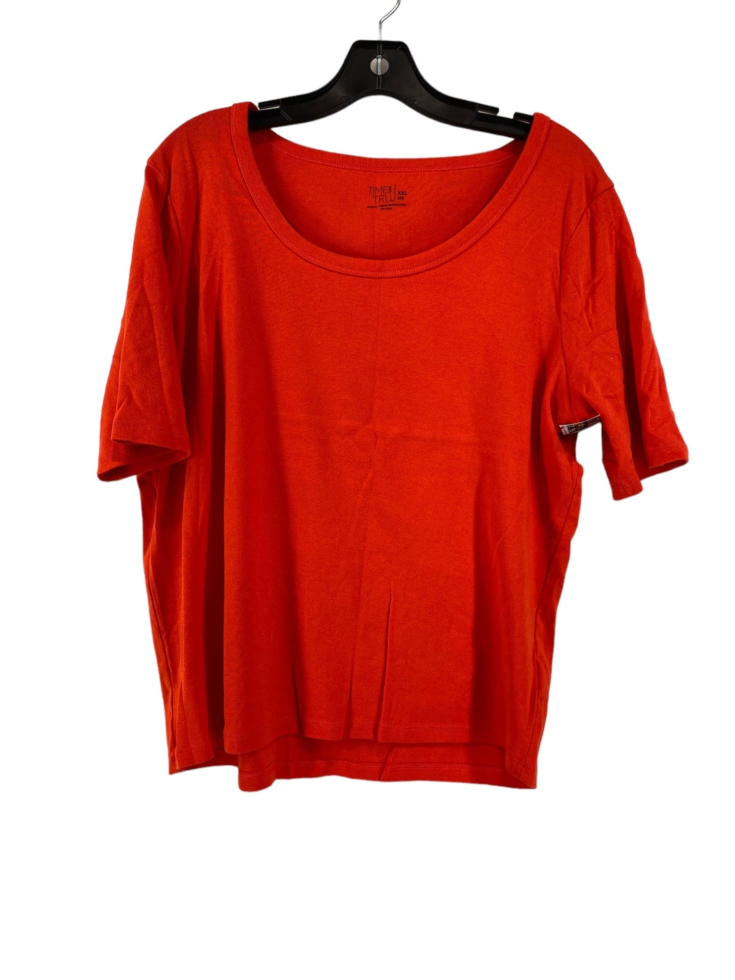 Red Top Short Sleeve Time And Tru, Size Xxl