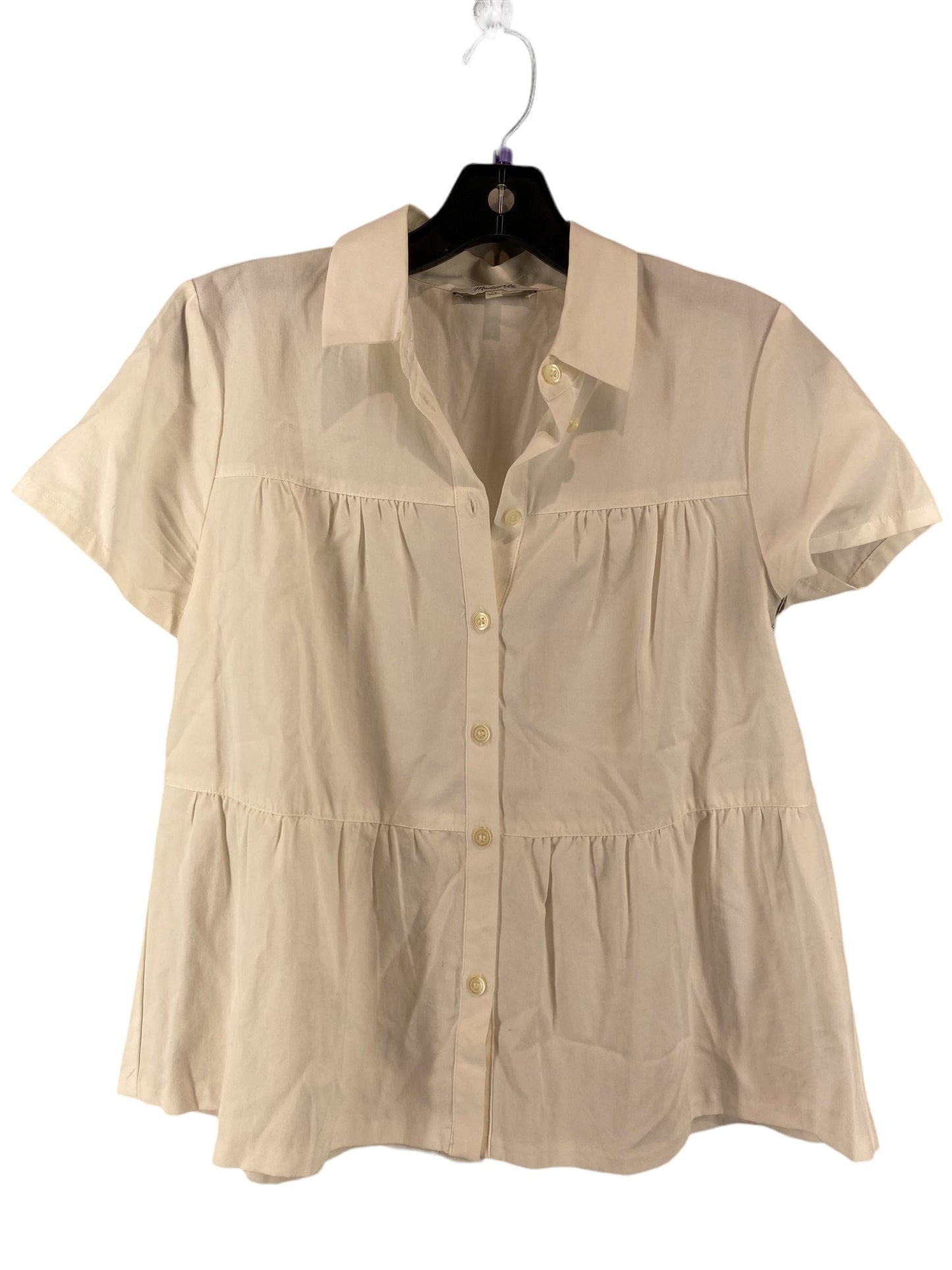 White Top Short Sleeve Madewell, Size Xs