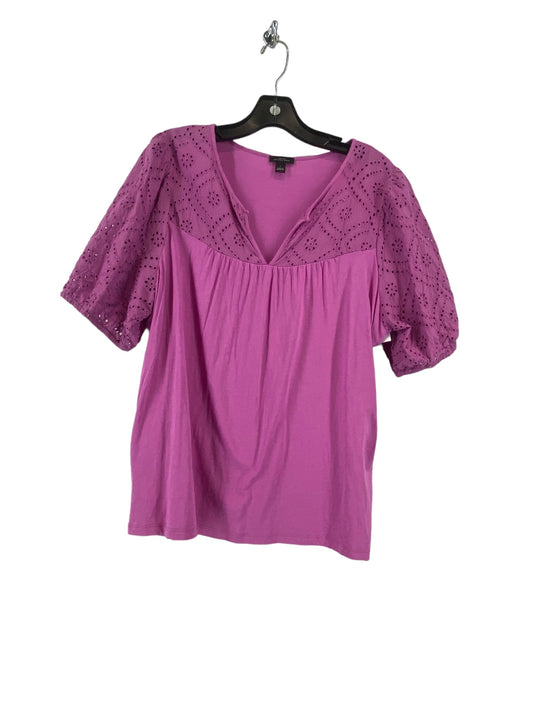 Purple Top Short Sleeve Ann Taylor, Size L