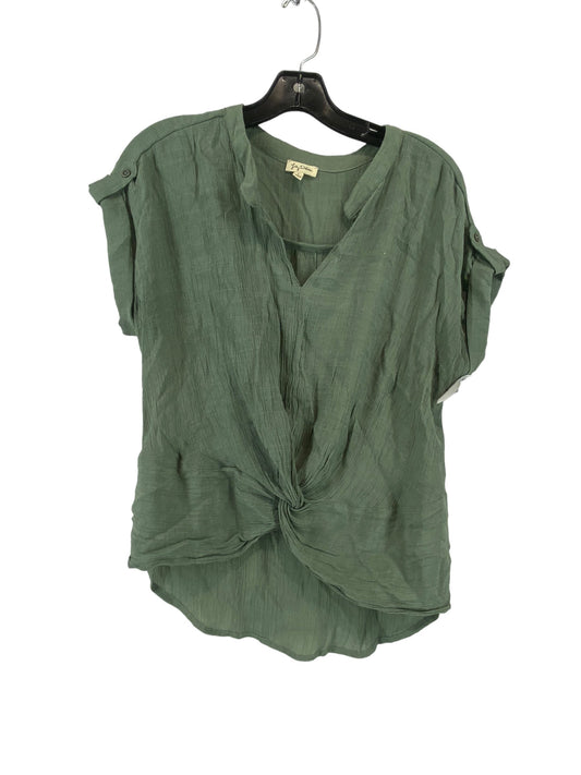 Green Top Short Sleeve Lily White, Size L