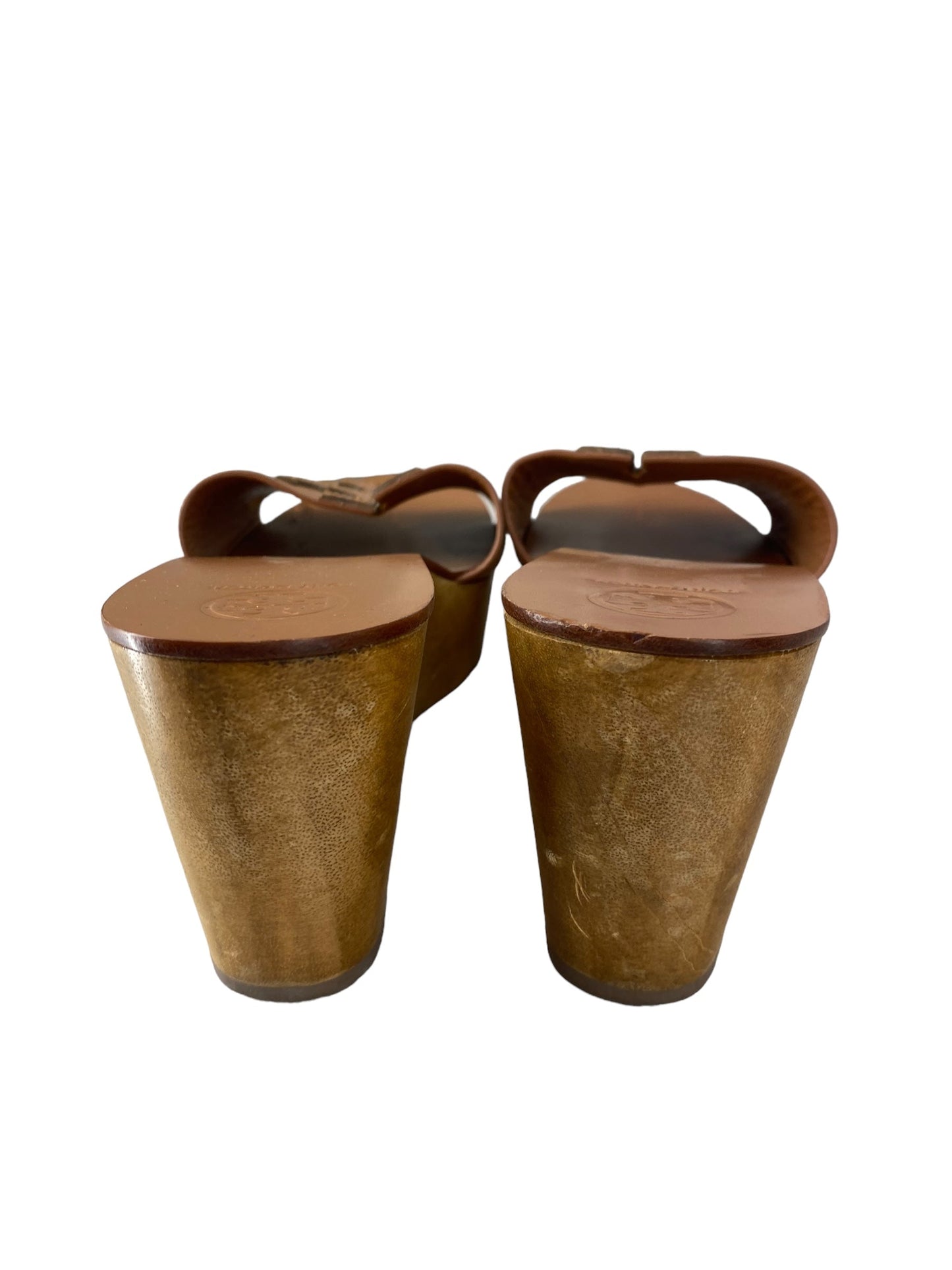 Brown Sandals Heels Platform Tory Burch, Size 10