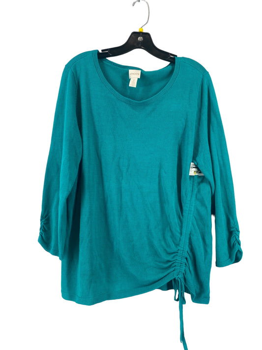 Sweater By Chicos In Teal, Size: 3