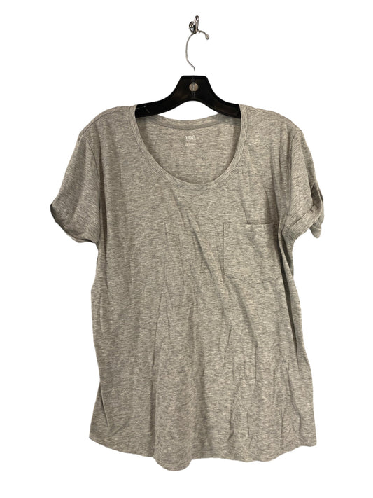 Top Short Sleeve By Ana In Grey, Size: L